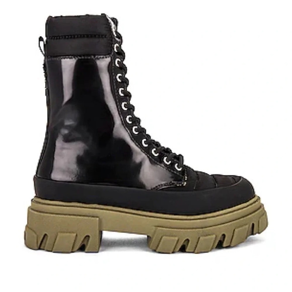 Ganni Shoes - Revolve Ganni Leather Quilted Combat Boots